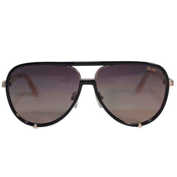 Quay Australia Accessories - Quay Australia HIGH PROFILE Polarized Sunglasses - Black Gold / Smoke Taupe-NWT